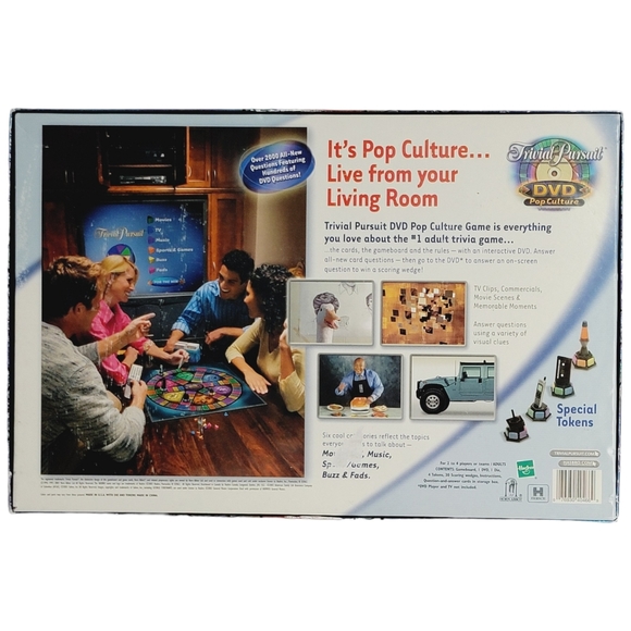 Trivial Pursuit DVD Pop Culture Board Game Parker Brothers 2003 Edition - Picture 12 of 12